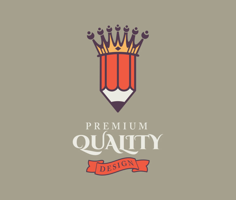 King pencil illustration vector